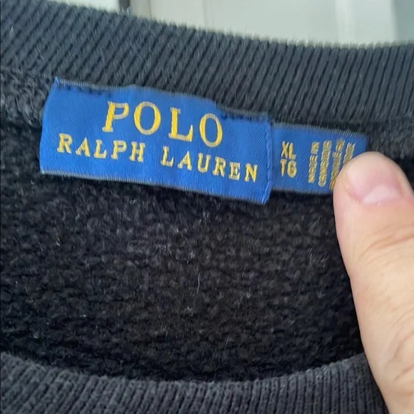 Polo by Ralph Lauren Black Crewneck Sweatshirt - Picture 2 of 2